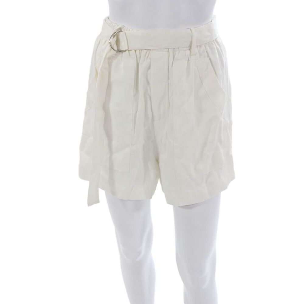 Bishop and Young Women White Silk Paperbag Shorts Size S